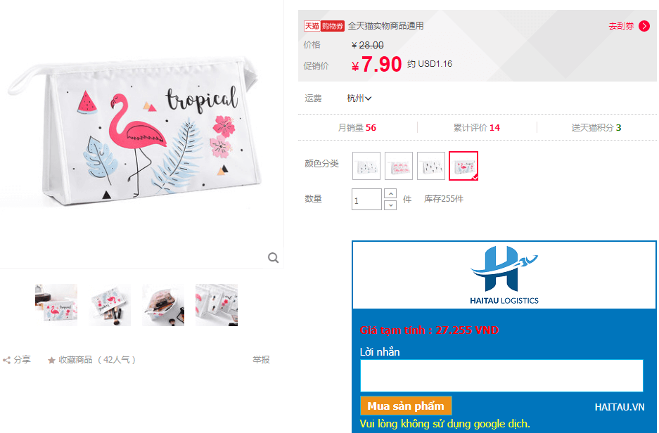 Đặt hàng tmall tại Hải Tàu Logistics