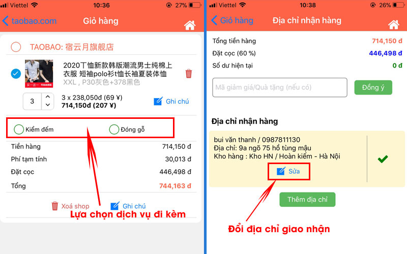 Mua hàng Taobao trên điện thoại Mua hàng Taobao trên điện thoại