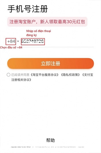 đăng ký taobao