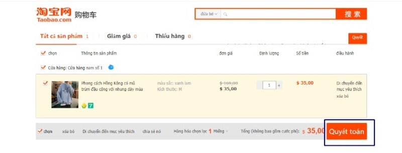 cách đặt hàng taobao bằng tiếng việt