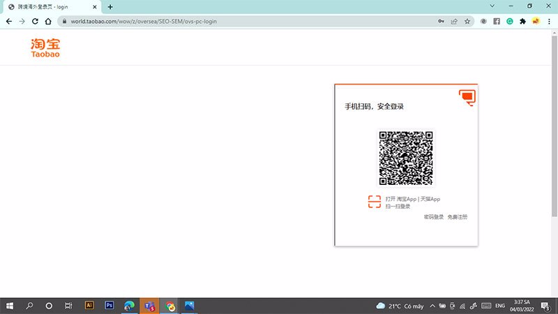 đăng nhập taobao