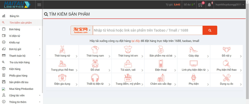 đặt hàng taobao