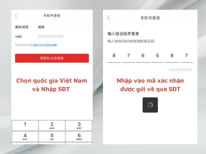 Đăng ký tài khoản order Pinduoduo với số điện thoại